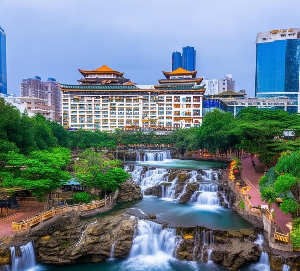 华侨城瀑布酒店位置详解，深圳地标性度假胜地全解析